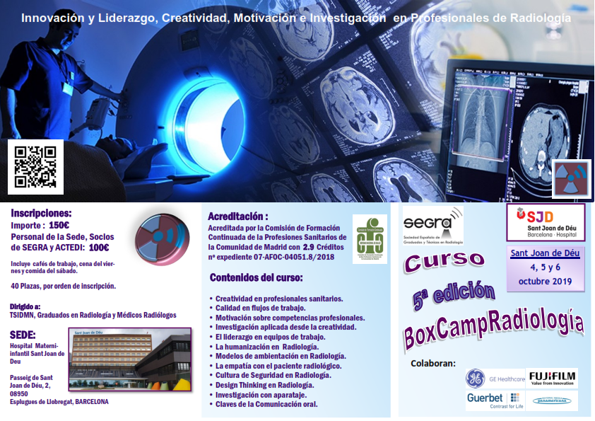 Tríptico Box Camp Radiologia Barcelona 2019